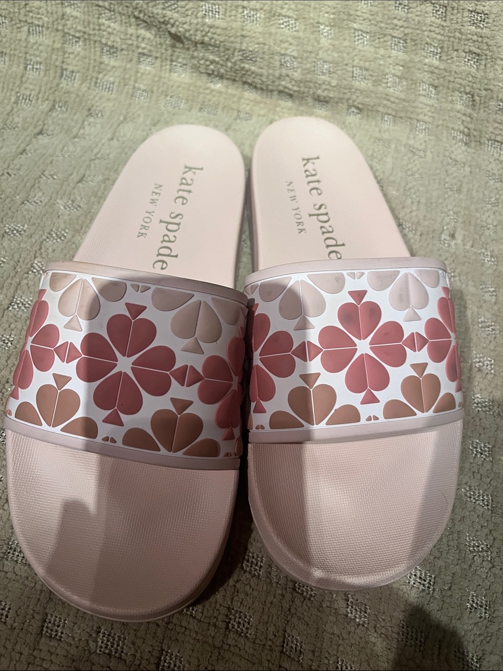 kate spade Pink & Rose Floral Slide Sandals